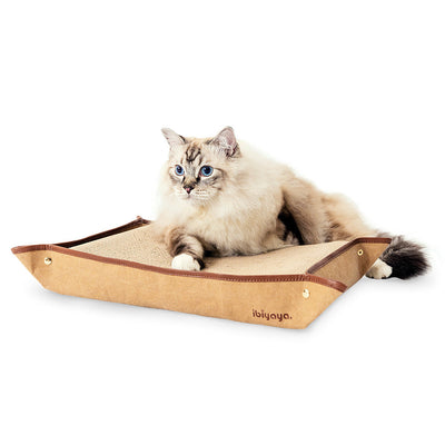 Ibiyaya Plateau Cat Scratcher with Replaceable Cardboard Insert Ibiyaya