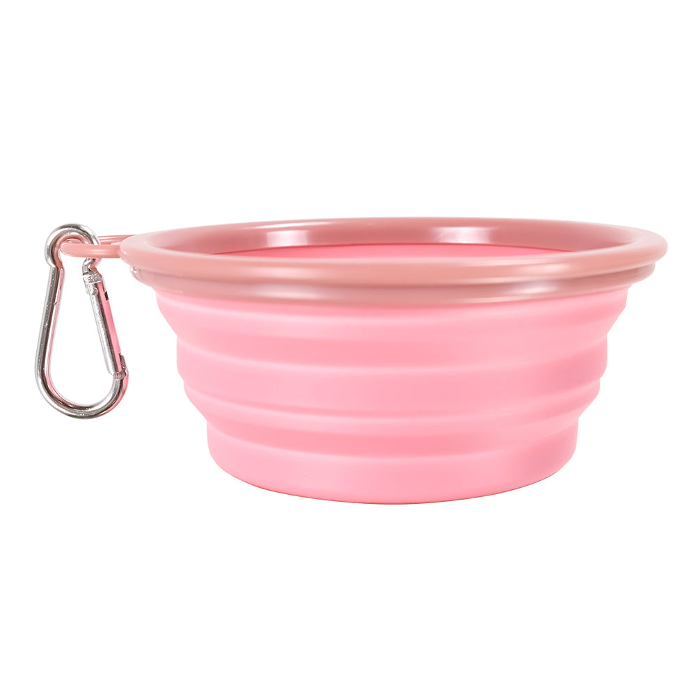 Quick Bite Collapsible Travel Pet Bowl Ã‚â‚¬â€œ Pink by Ibiyaya Ibiyaya