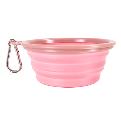 Quick Bite Collapsible Travel Pet Bowl Ã‚â‚¬â€œ Pink by Ibiyaya Ibiyaya