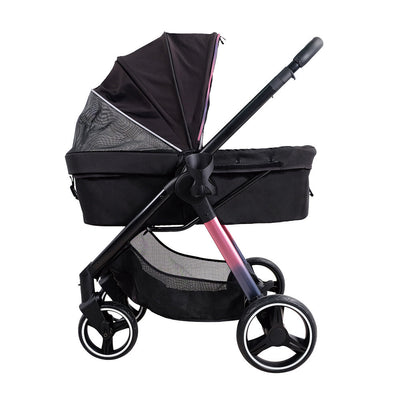 Ibiyaya Retro Luxe Folding Pet Stroller for Pets up to 30kg - Prism Black Ibiyaya