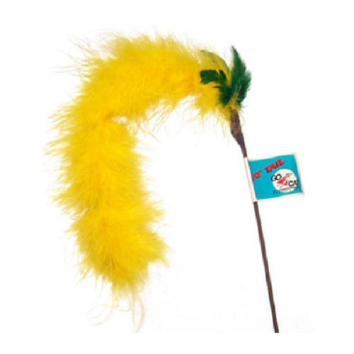 Go Cat Feather Cat Teaser Toy - Short Cat Tail Go Cat