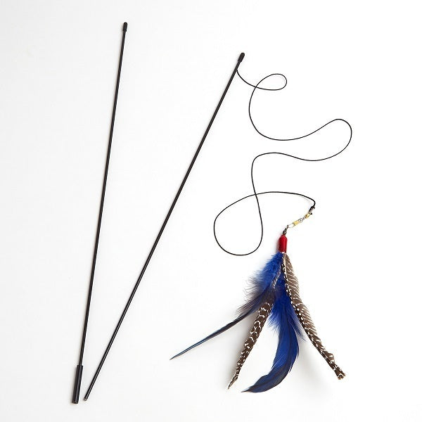 Go Cat Da Bird Pull-Apart Wand Cat Feather Teaser Go Cat