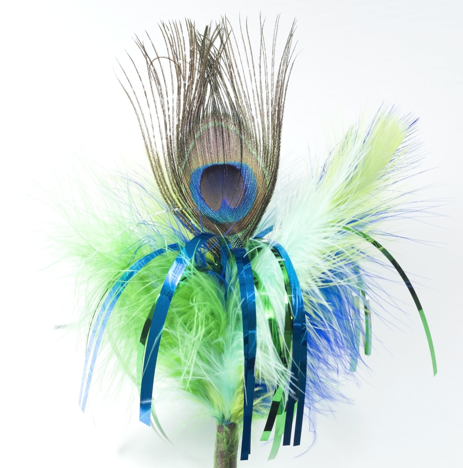 Go Cat Feather Teaser Peacock Sparkler with Extra Long Wand Go Cat