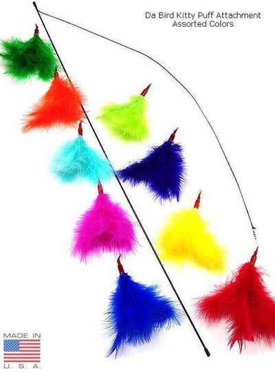 Da Bird Kitty Feather Puff Replacement Refill for Flicker Wand Cat Toy Go Cat