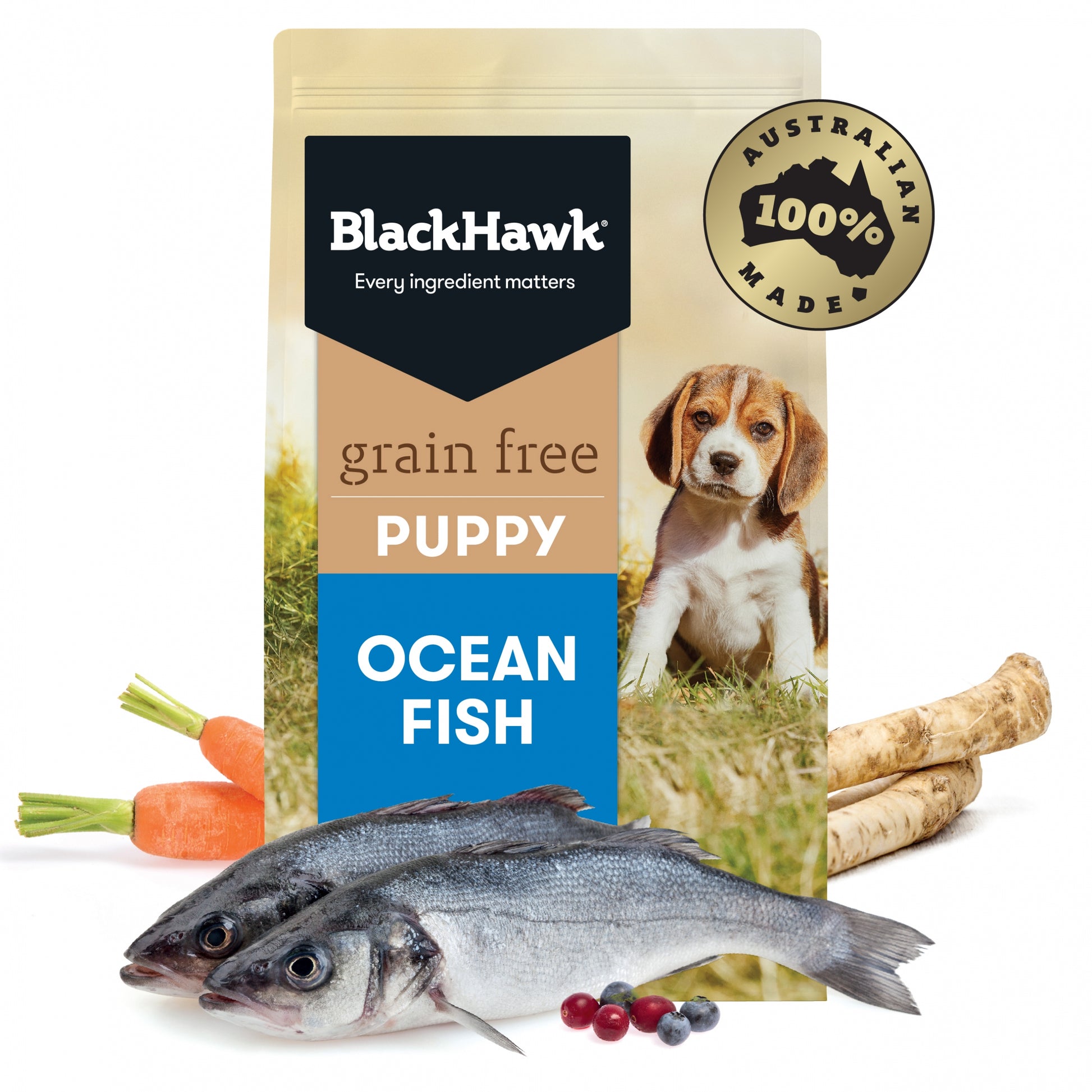 Black Hawk Grain-Free Ocean Fish Puppy: Brain, Skin & Gut Health Formula