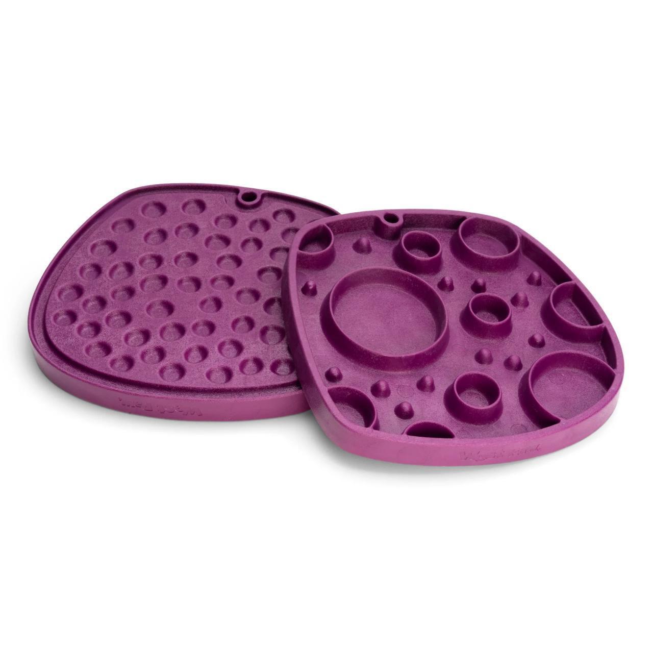 West Paw Feast Lick Mat Slow Feeder for Dogs - Bubbles Tropic Red