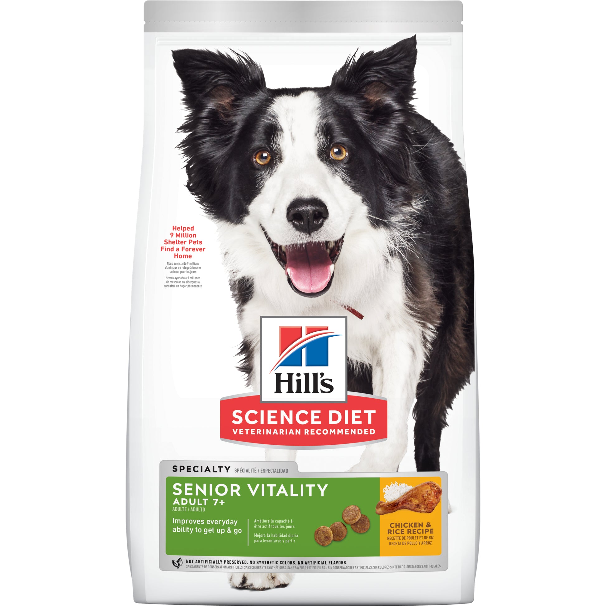 Hill's Science Diet Senior Vitality Adult 7+ Dry Dog Food Chicken & Rice