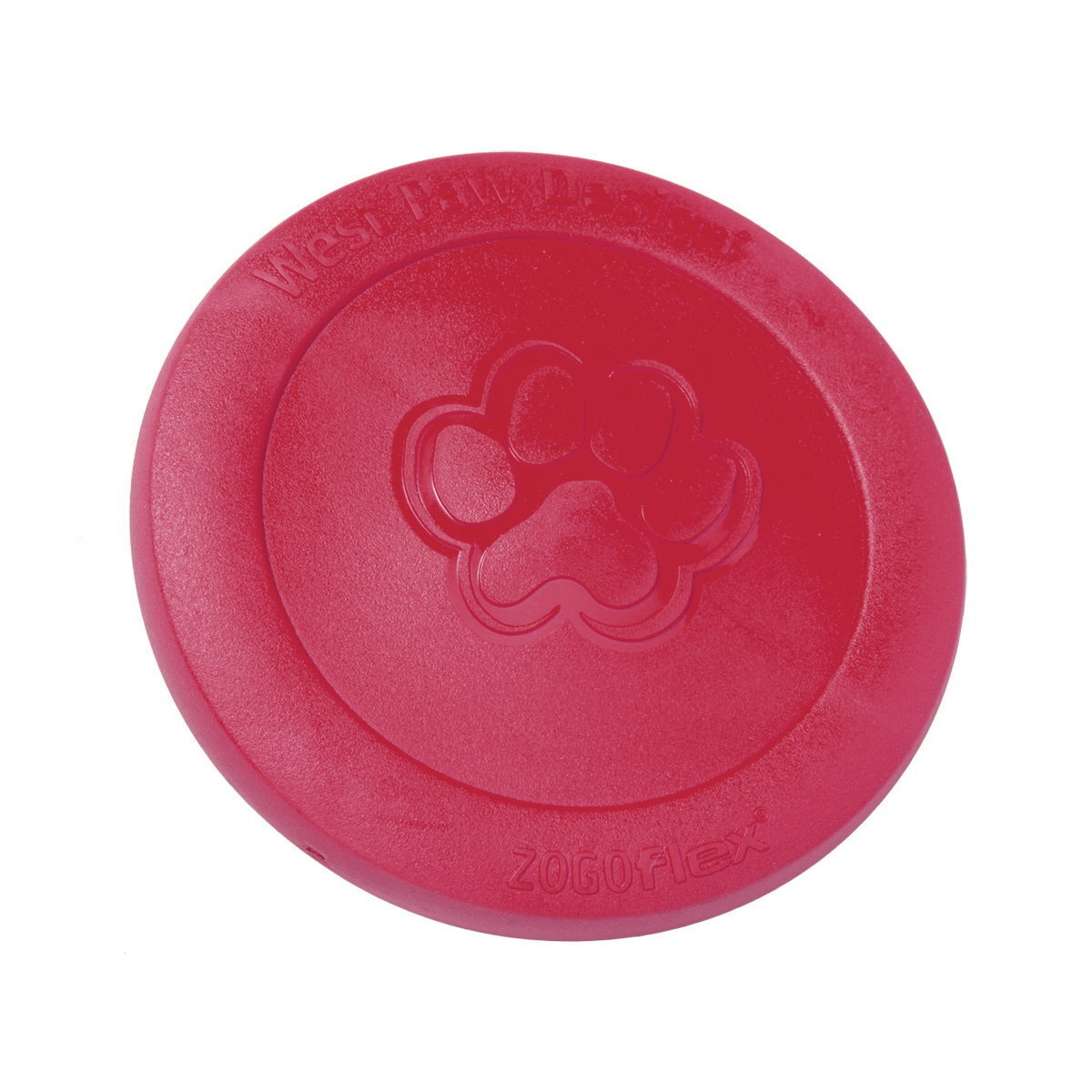 West Paw Zisc Flying Disc Fetch Dog Toy - Large - Ruby Red West Paw