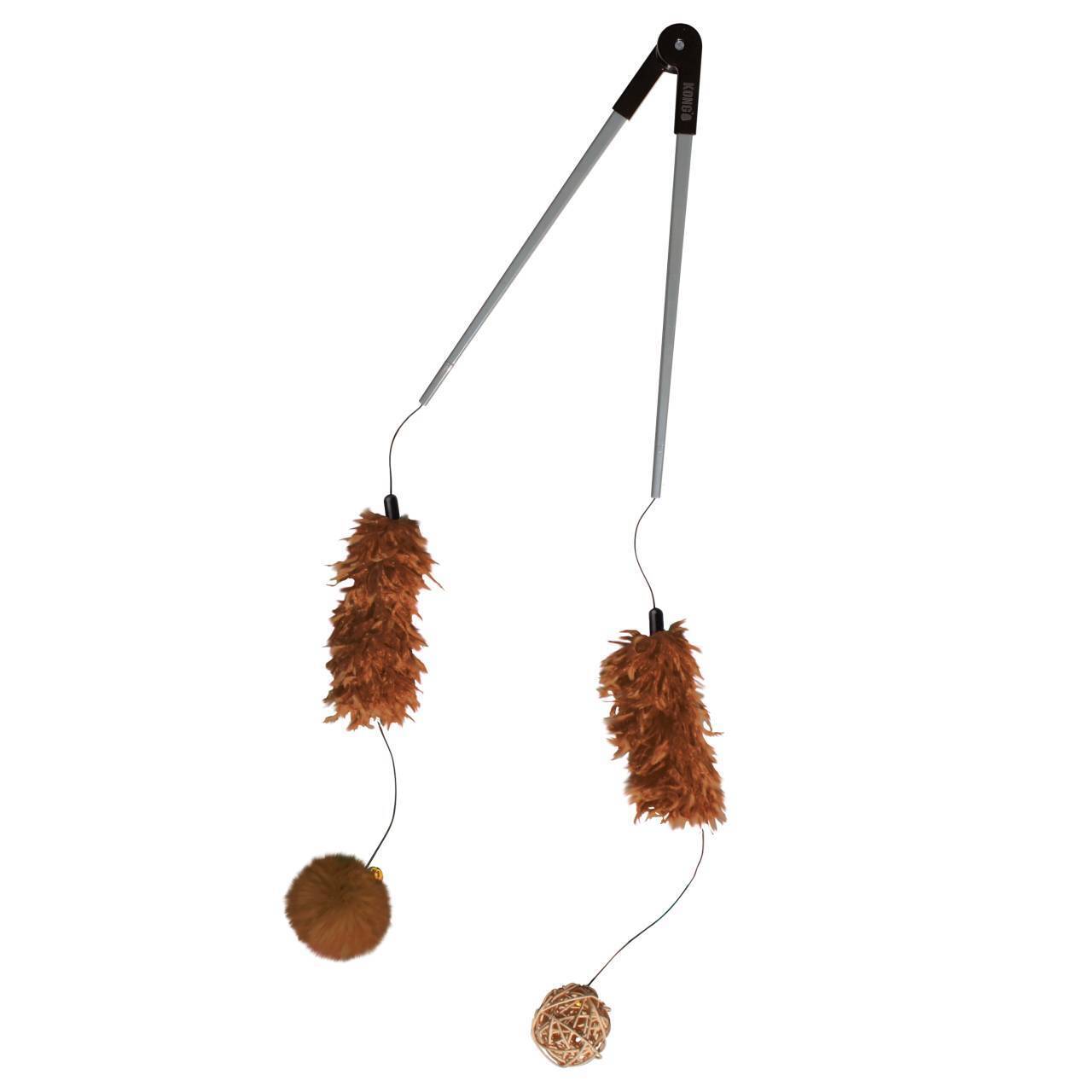 KONG Teaser Tweezerz Cat Wand Toy in Assorted Colours Bulk KONG