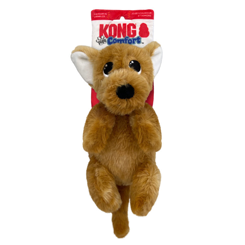 KONG Comfort Pups Plush Dog Toy - Peanut Small Kong