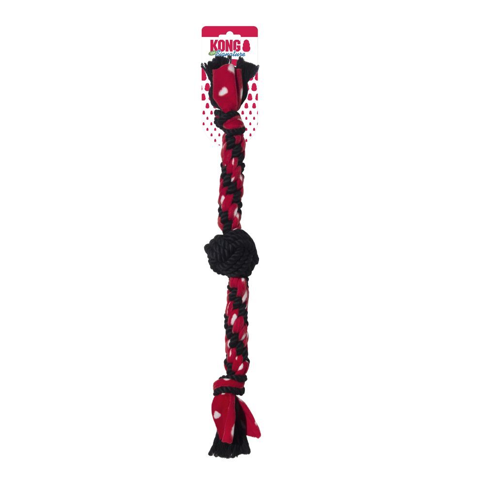 KONG Signature Rope Extra Large Dual Tug with Mega Knot Tug Dog Toy KONG