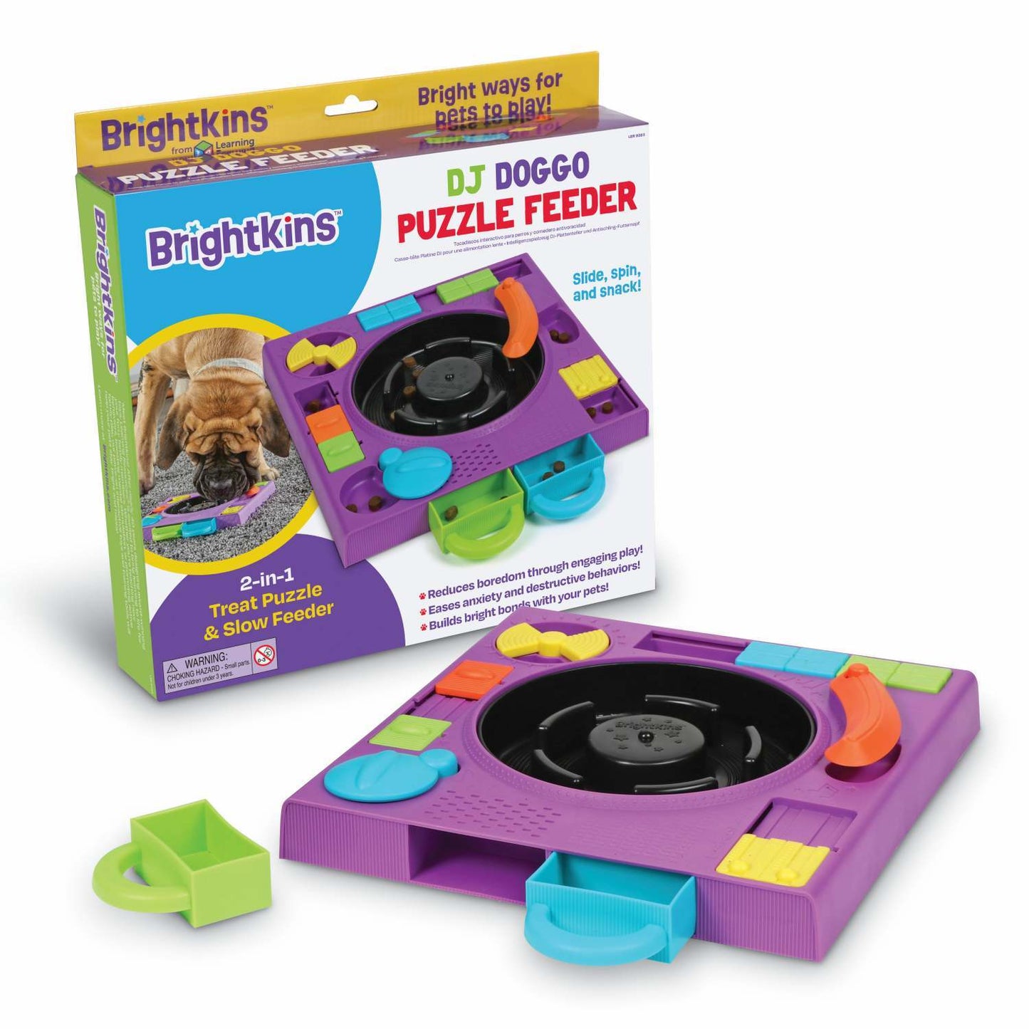 Brightkins DJ Doggo Interactive Dog Puzzle Feeder Brightkins