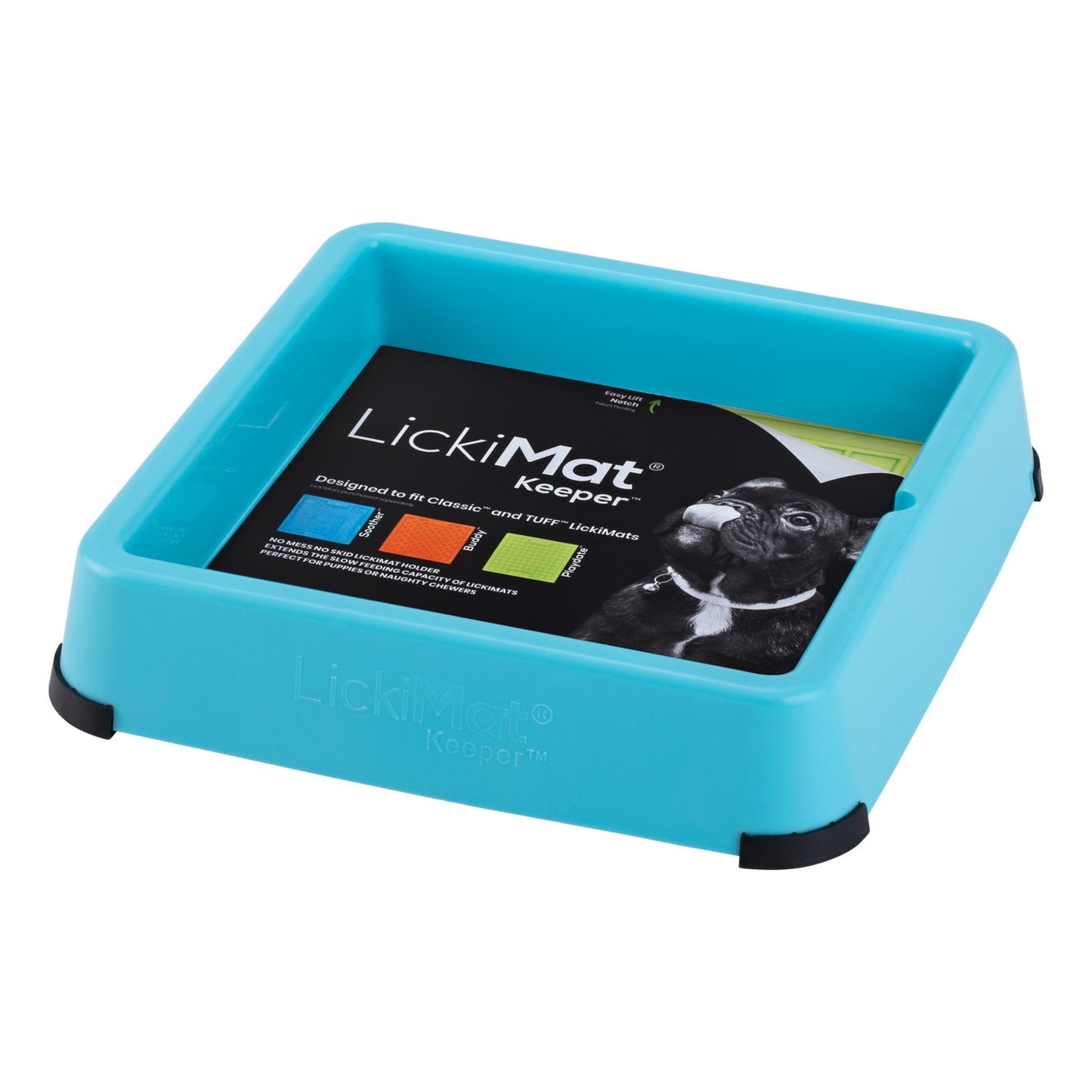 The Keeper Lickmat Pad Holder for Standard Size Lickimats - Turquoise Lickimat