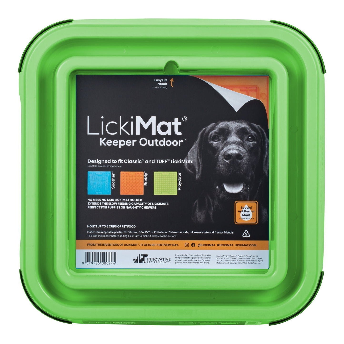The Outdoor Keeper Ant-Proof Lickimat Pad Holder - Green Lickimat