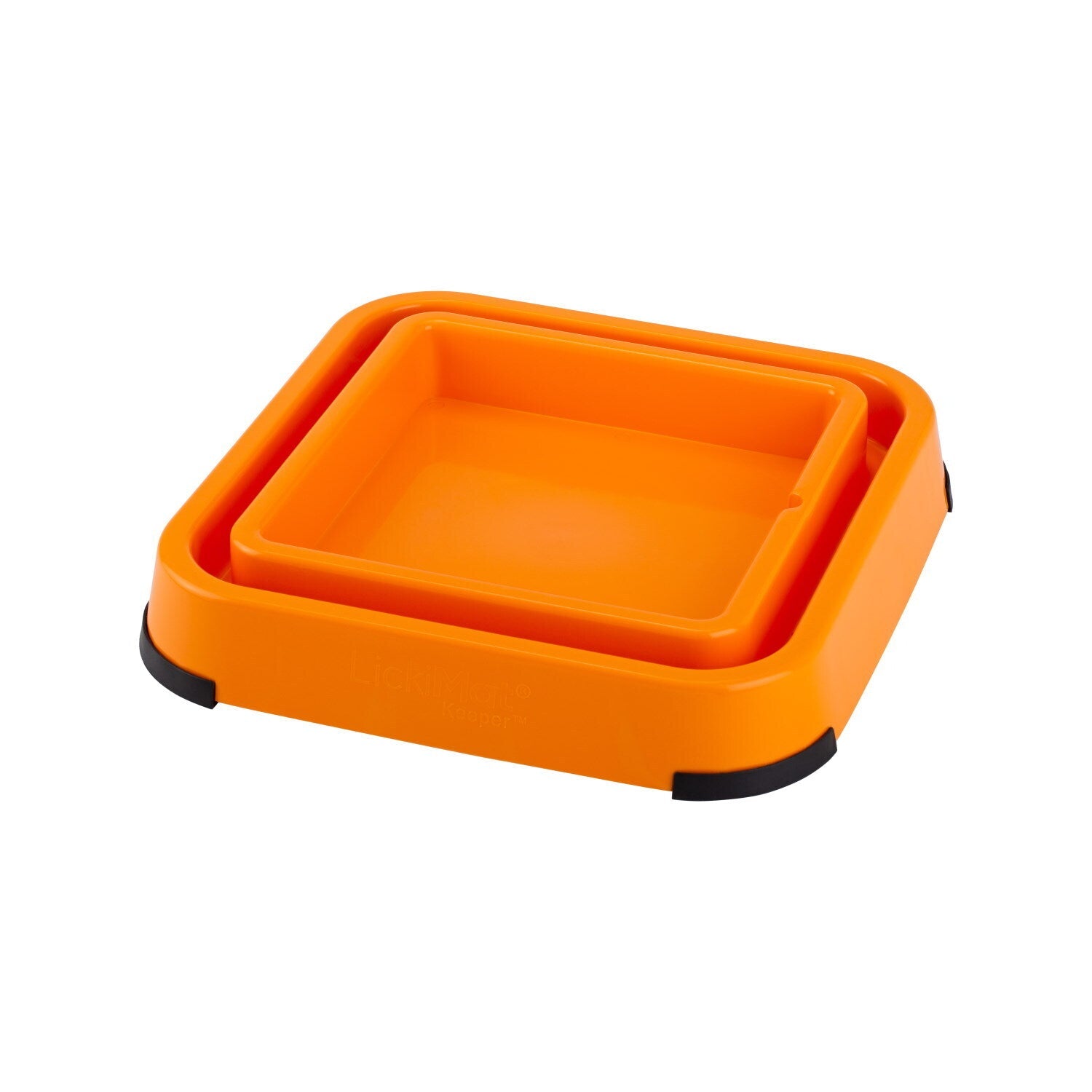 The Outdoor Keeper Ant-Proof Lickimat Pad Holder - Orange Lickimat