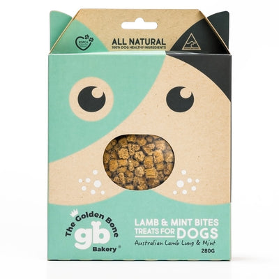 The Golden Bone Bakery Lamb & Mint Bites Dog Training Treats 280g The Golden Bone Bakery