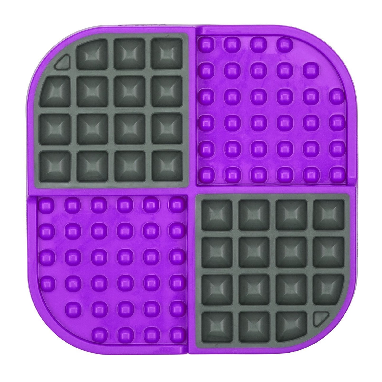 LickiMat Slomo Wet & Dry Double Slow Food Dog Bowl - Purple Lickimat