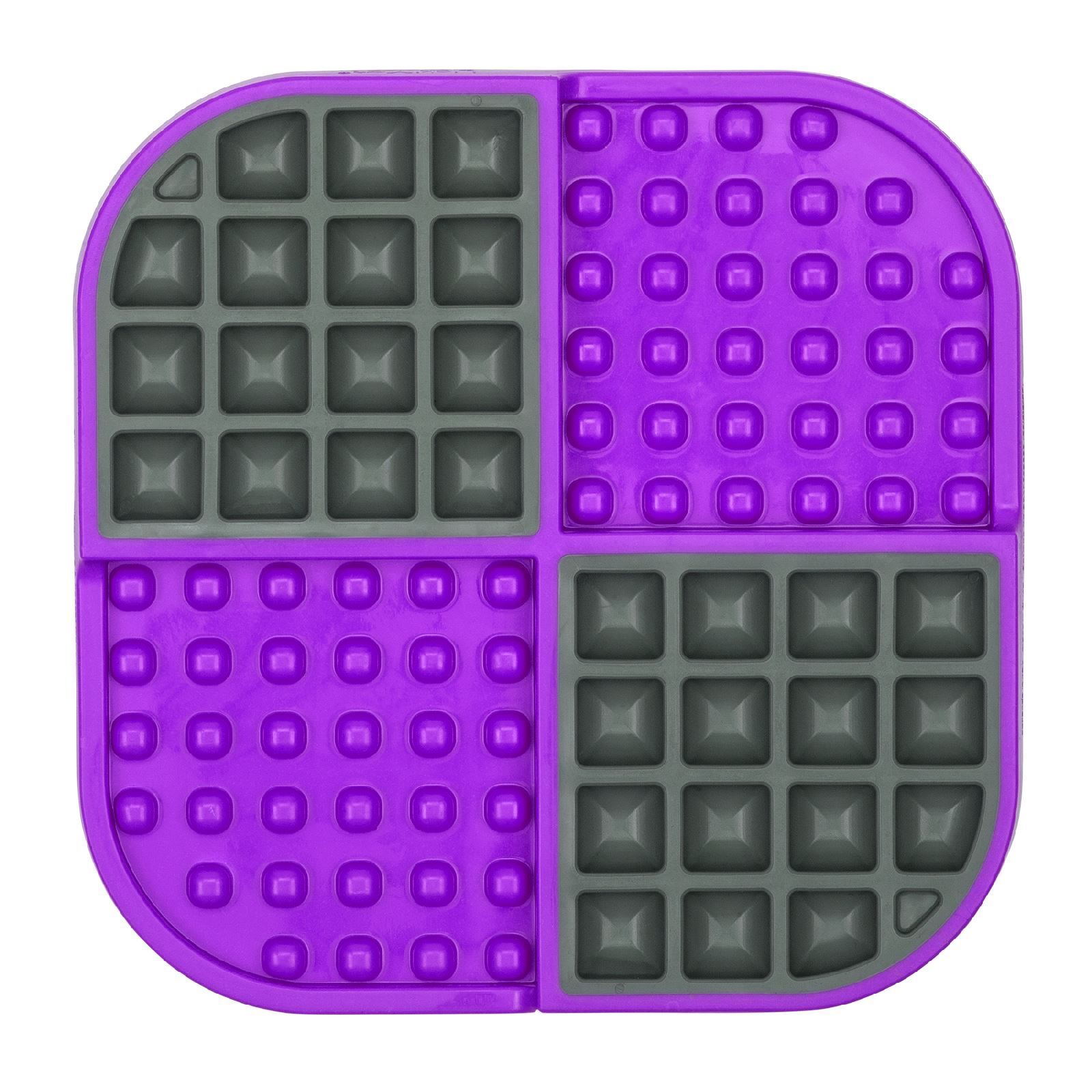 LickiMat Slomo Wet & Dry Double Slow Food Dog Bowl - Purple Lickimat