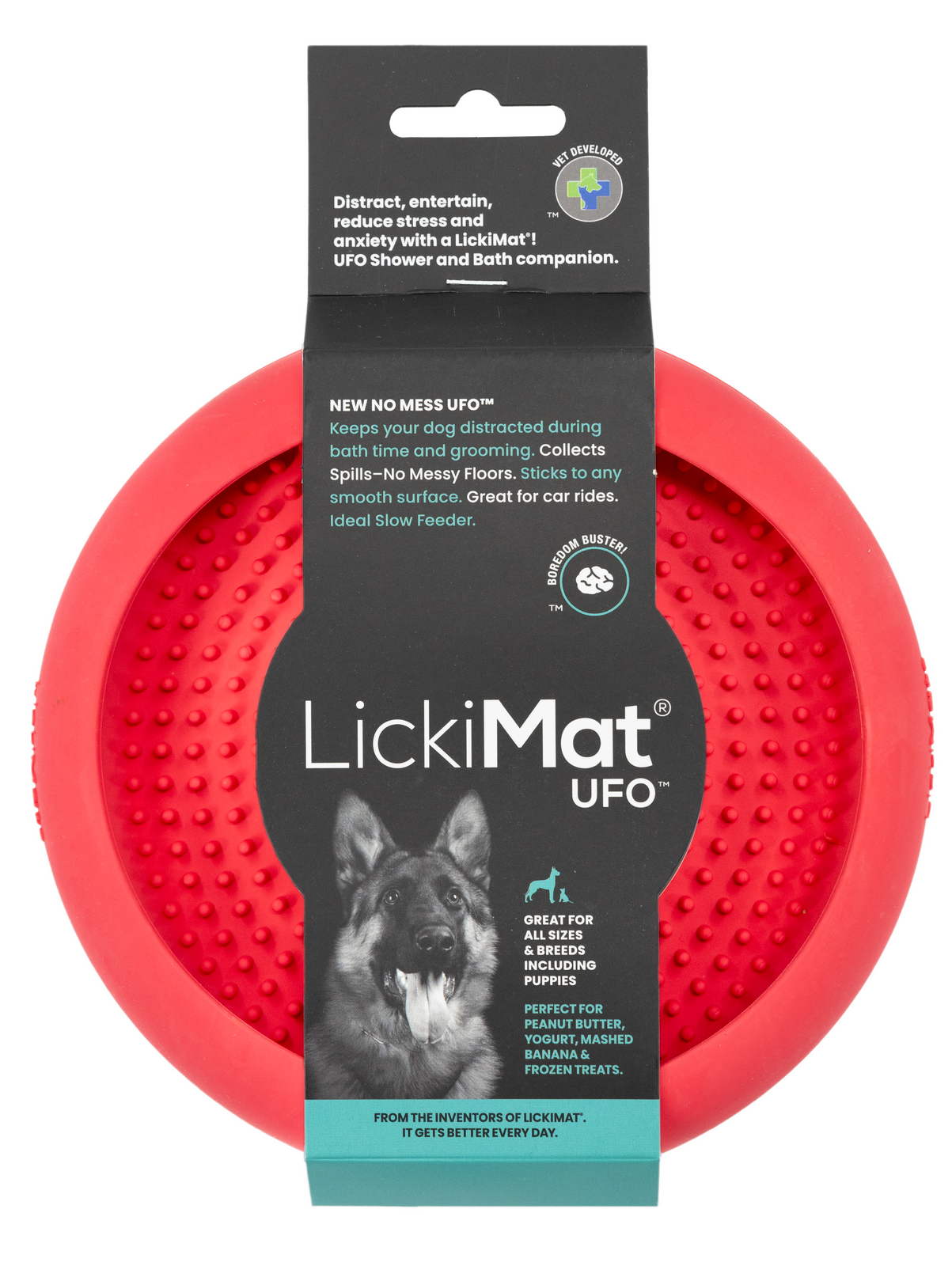Lickimat UFO Slow Food Anti-Anxiety Licking Dog Bowl - Pink