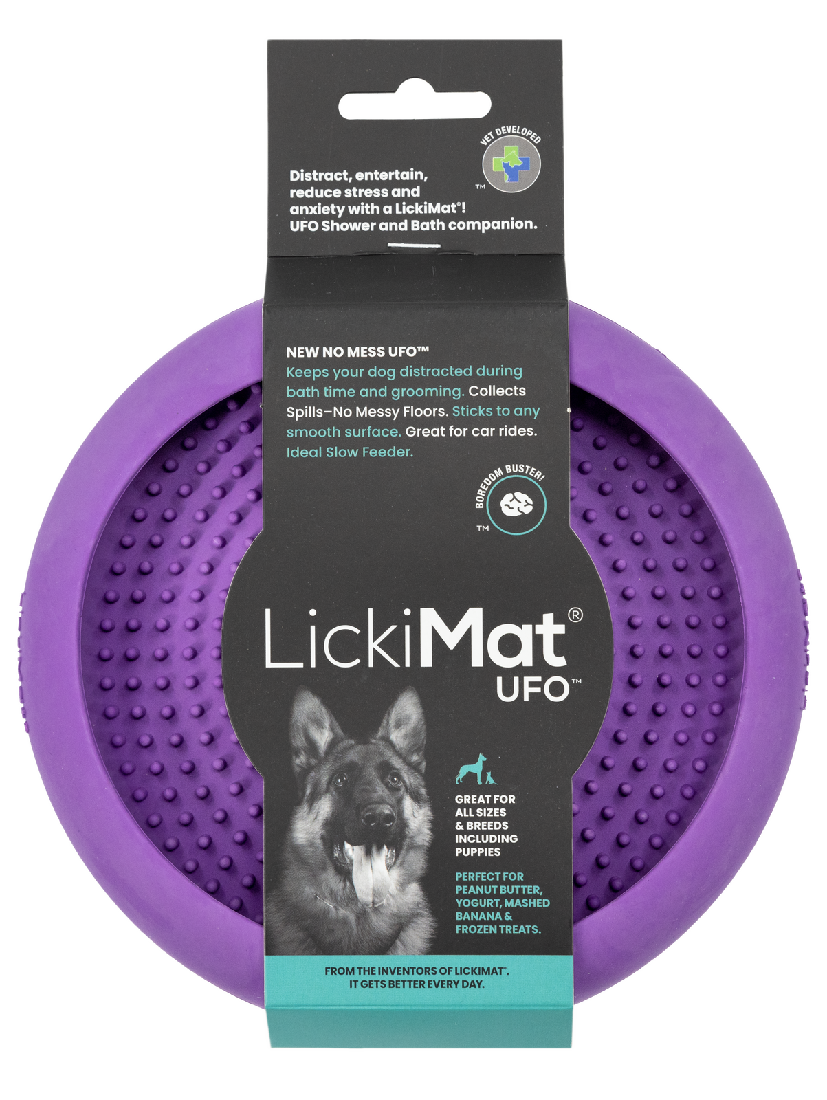 Lickimat UFO Slow Food Anti-Anxiety Licking Dog Bowl - Purple Lickimat