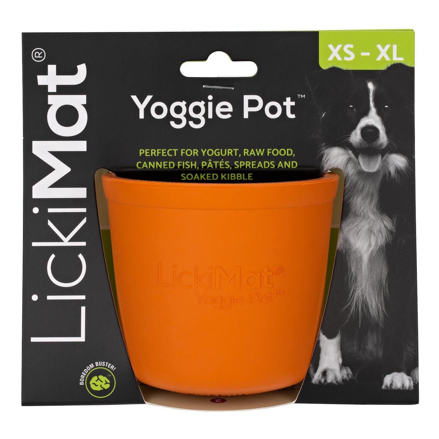 Lickimat Yoggie Pot Slow Feeder Dog Bowl - Orange Lickimat