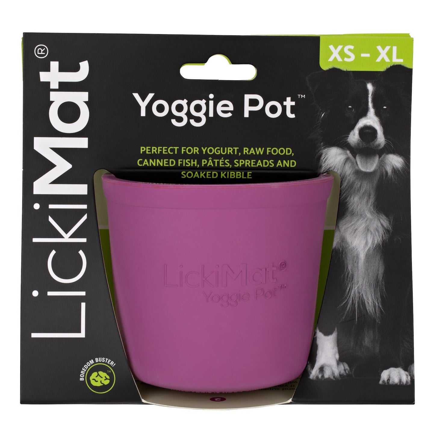 Lickimat Yoggie Pot Slow Feeder Dog Bowl - Purple Lickimat