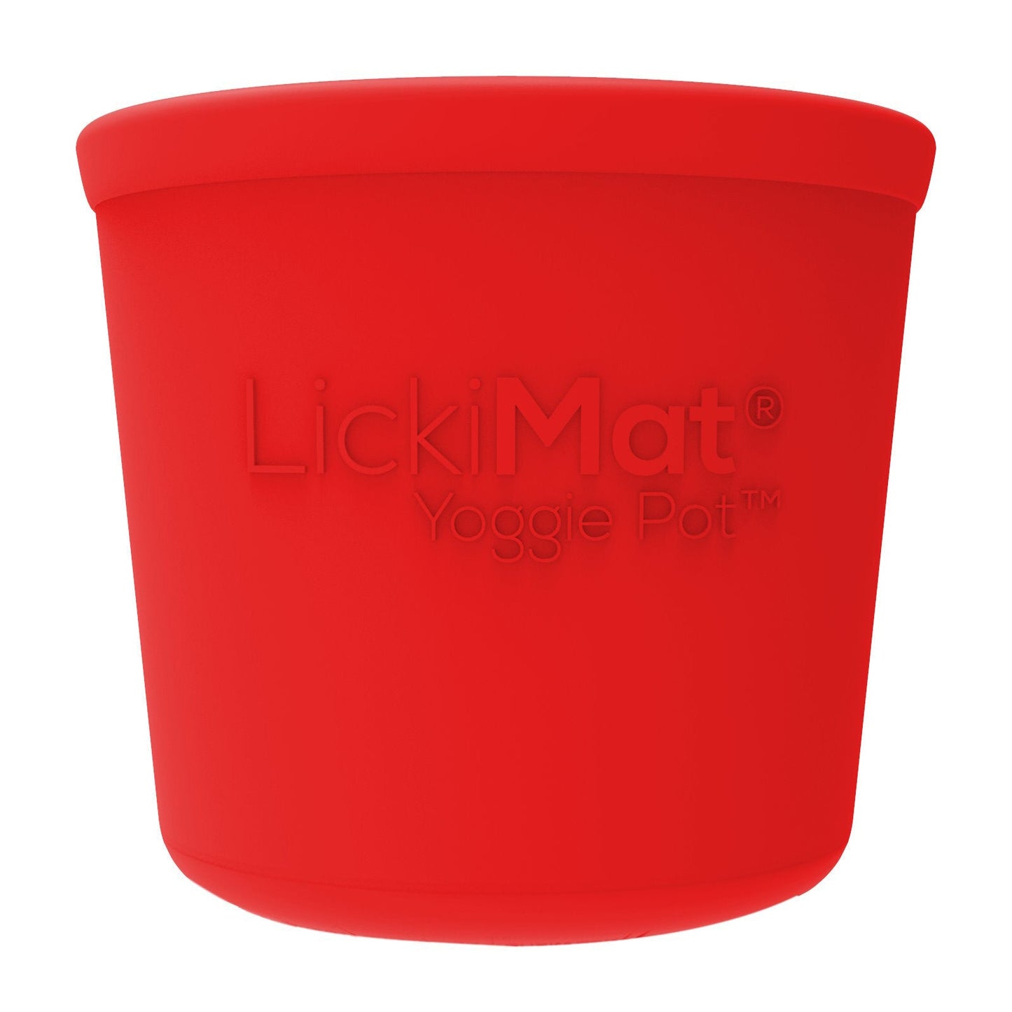 Lickimat Yoggie Pot Slow Feeder Dog Bowl - Red Lickimat
