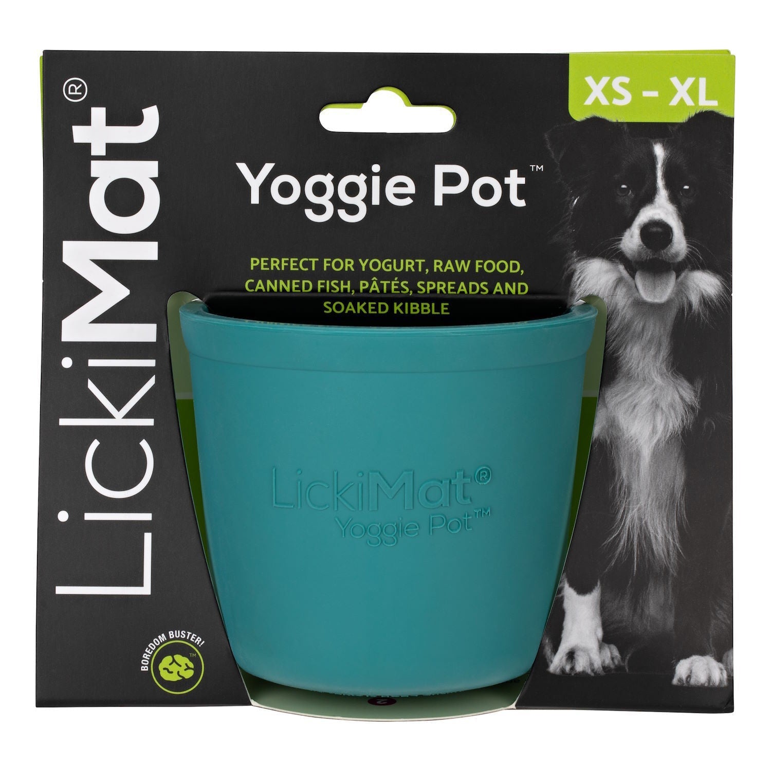 Lickimat Yoggie Pot Slow Feeder Dog Bowl - Turquoise Lickimat