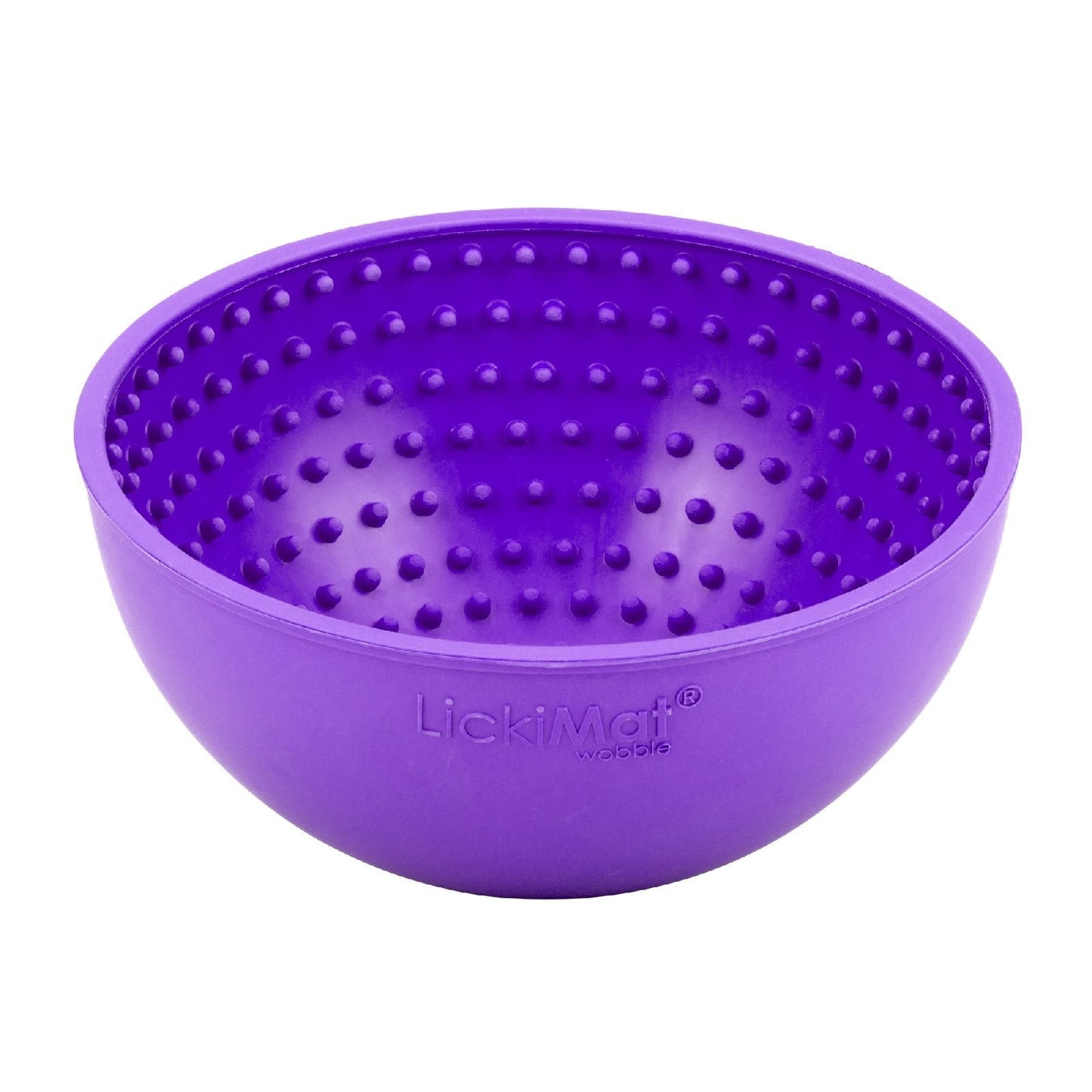 LickiMat Wobble Slow Feeder Boredom Buster Dog Food Bowl - Purple Lickimat