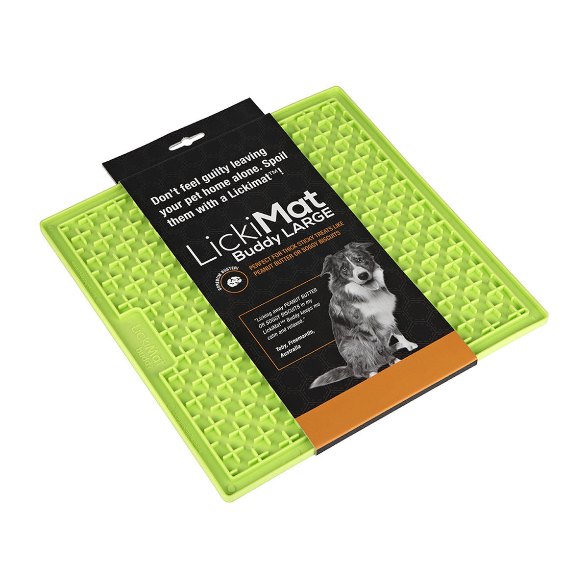 Lickimat Buddy Original Slow Food Anti-Anxiety Licking Mat for Cats & Dogs - Green Lickimat
