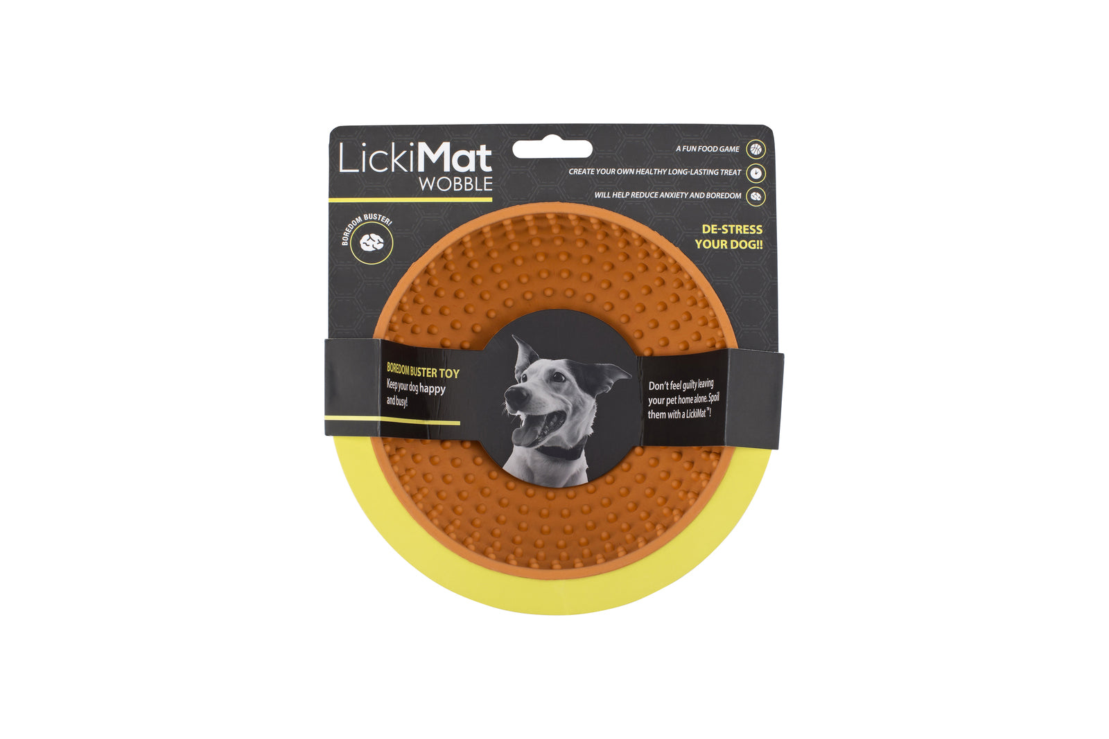 LickiMat Wobble Slow Feeder Boredom Buster Dog Food Bowl - Orange Lickimat