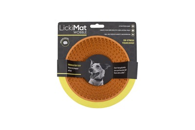 LickiMat Wobble Slow Feeder Boredom Buster Dog Food Bowl - Orange Lickimat