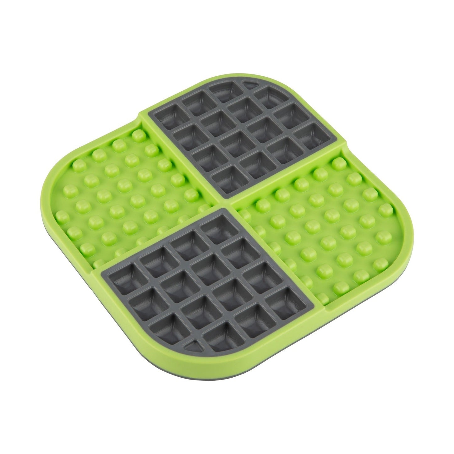 LickiMat Slomo Wet & Dry Double Slow Food Dog Bowl - Green Lickimat