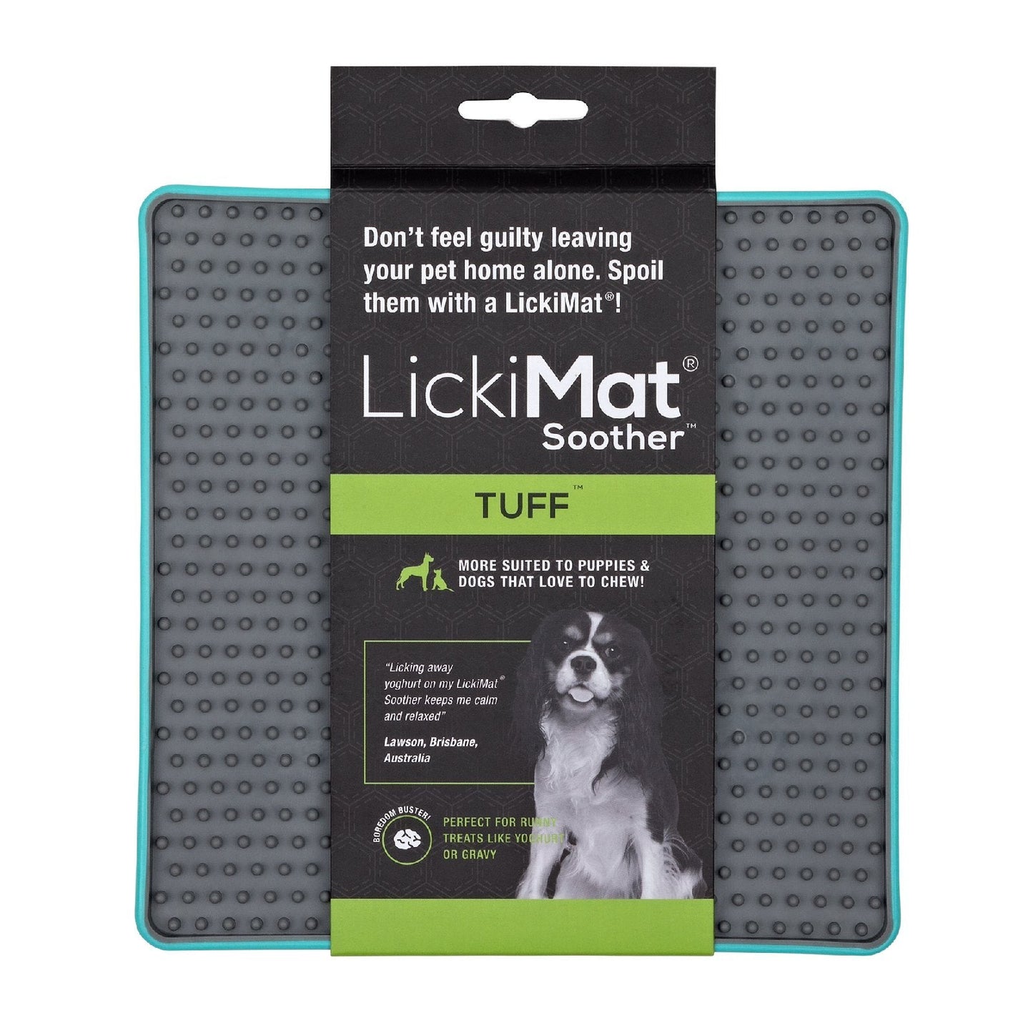 LickiMat Soother Tuff Slow Food Mat Dog Bowl - Orange Lickimat