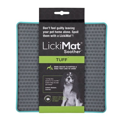 LickiMat Soother Tuff Slow Food Mat Dog Bowl - Green Lickimat