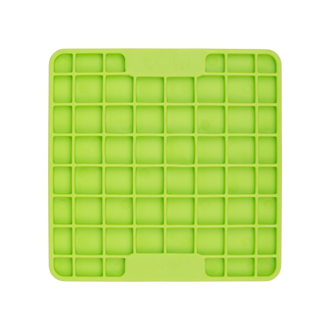 Lickimat Mini Playdate Slow Food Bowl Anti-Anxiety Mat for Dogs - Green Lickimat
