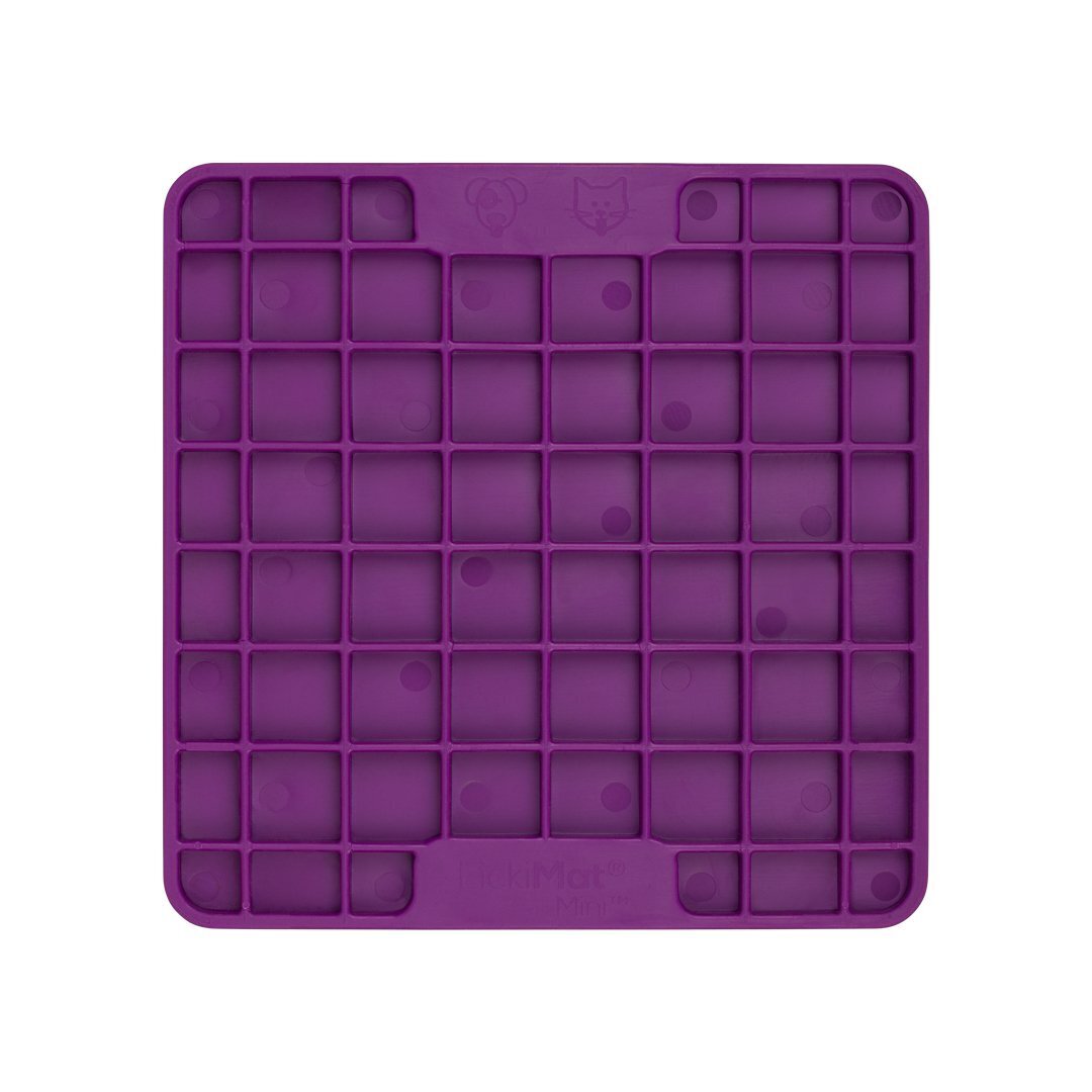 Lickimat Mini Playdate Slow Food Bowl Anti-Anxiety Mat for Dogs - Purple Lickimat