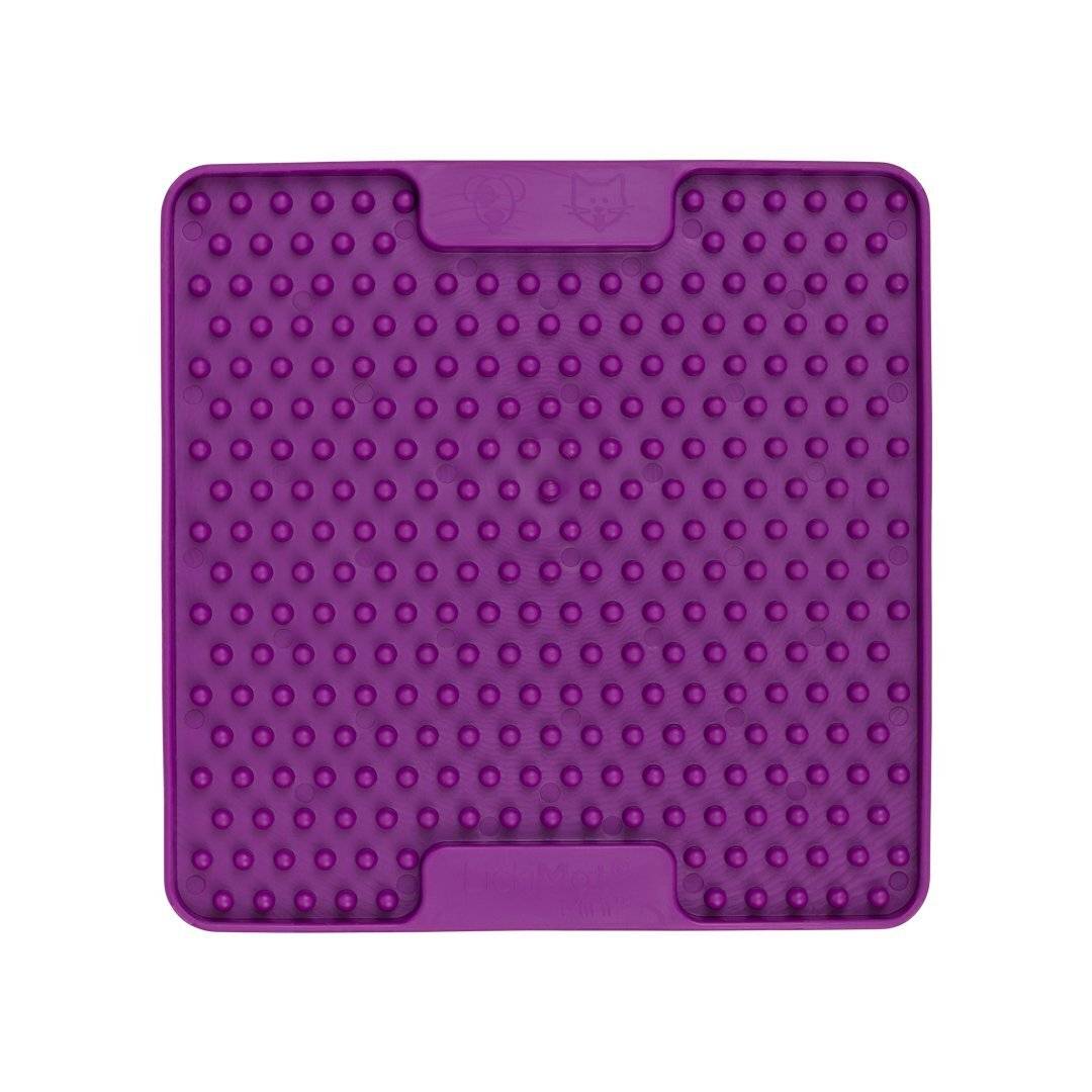 Lickimat Mini Soother Slow Food Bowl Anti-Anxiety Mat for Dogs - Purple Lickimat