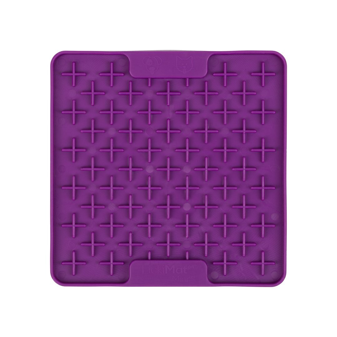 Lickimat Mini Buddy Slow Food Bowl Anti-Anxiety Mat for Dogs - Purple Lickimat
