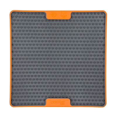 Lickimat Mini Tuff Soother Slow Food Bowl Anti-Anxiety Mat for Dogs [Colour: Orange] Lickimat
