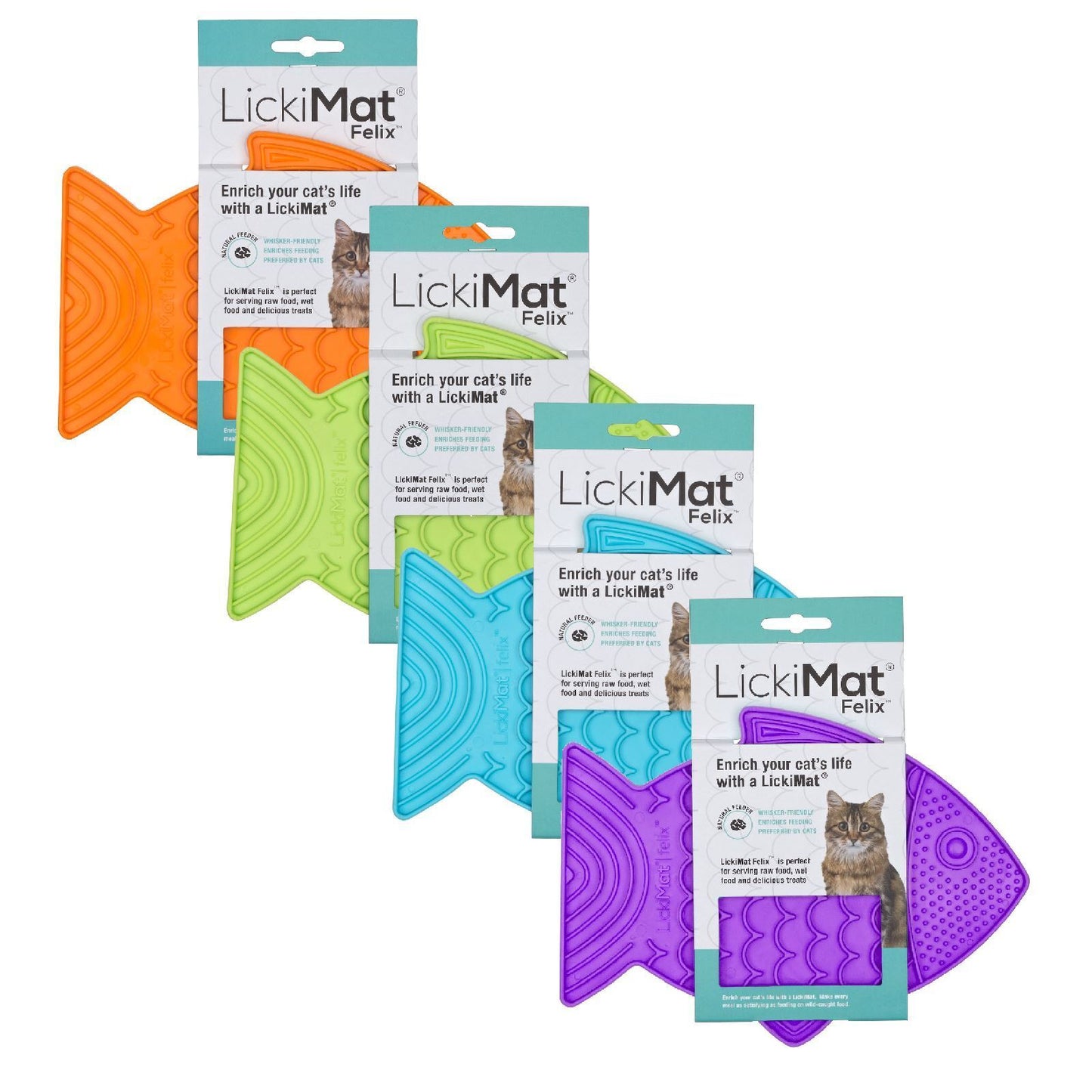 LickiMat Felix Slow Food Bowl for Cats - Pink Lickimat