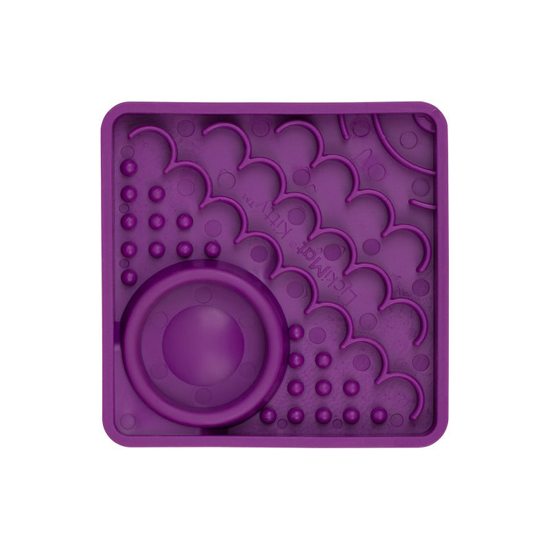 Lickimat Kitty Slow Food Bowl Anti-Anxiety Mat for Kittens - Purple Lickimat
