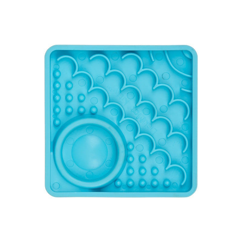 Lickimat Kitty Slow Food Bowl Anti-Anxiety Mat for Kittens - Turquoise Lickimat