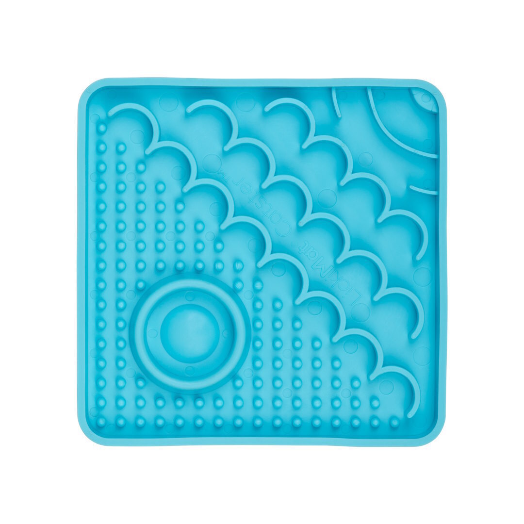 Lickimat Catster Slow Food Bowl Anti-Anxiety Mat for Cats - Turquoise Lickimat
