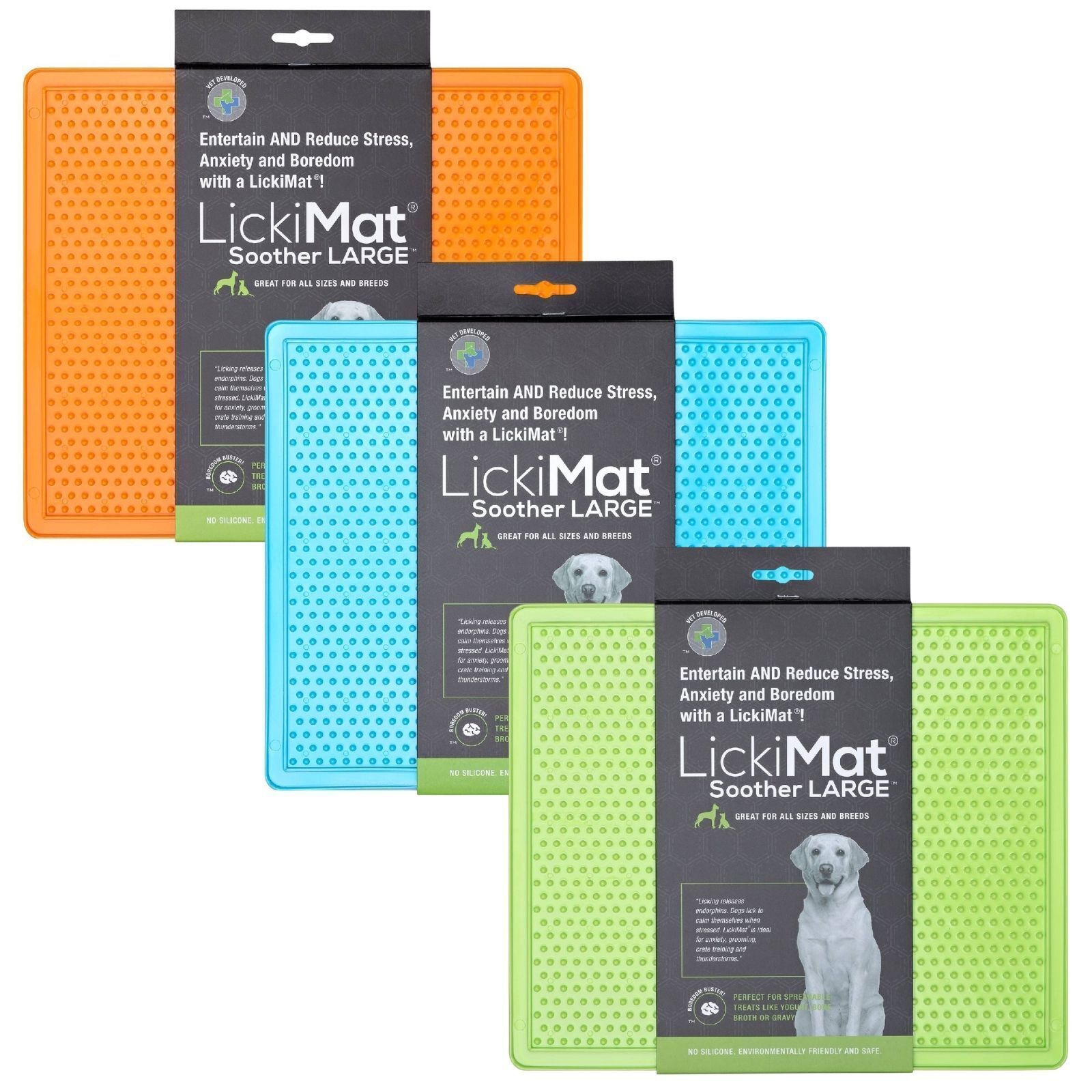 Lickimat Large - Soother - Licking Mat for Cats & Dogs New Style Lickimat