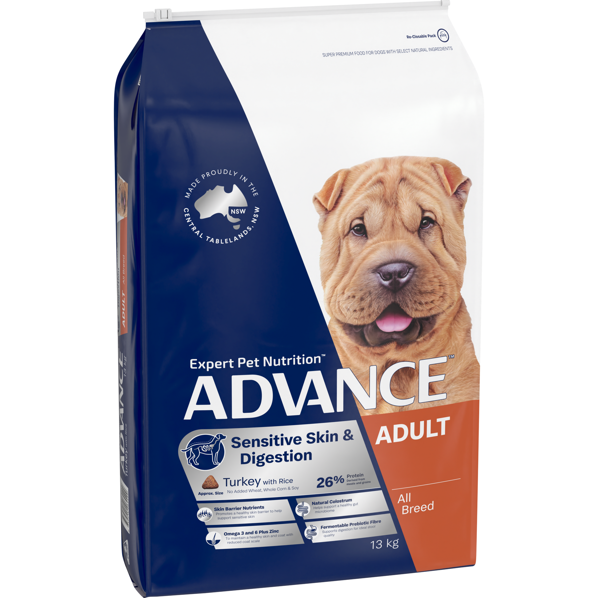 Advance Adult Dog Food: Sensitive Skin & Digestion Support 13kg