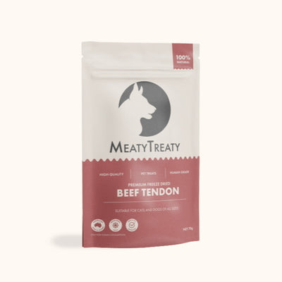 Meaty Treaty Australian Freeze Dried Beef Tendon Dog Treats 70g Meaty Treaty