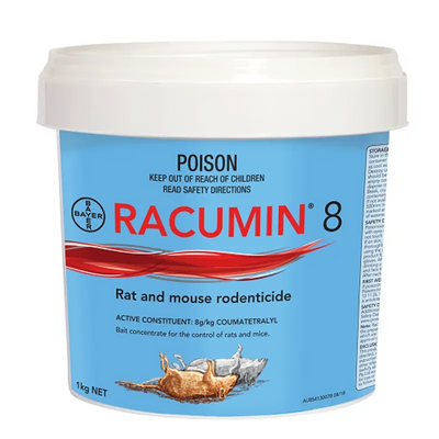 Bayer Racumin 8 Rat & Mouse Rodenticide 1Kg Racumin