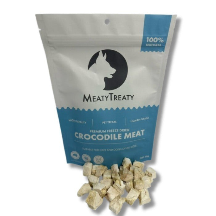 Meaty Treaty Freeze Dried Crocodile Cat & Dog Treats 50g Meaty Treaty
