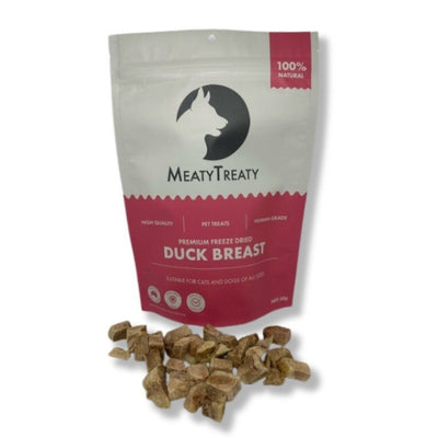 Meaty Treaty Freeze Dried Duck Breast Cat & Dog Treats 50g Meaty Treaty